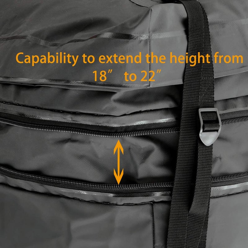 CZC AUTO Expandable Hitch Cargo Carrier Bag 9.5 cu. ft Extends to 11.6 cu. ft, Waterproof/Rainproof/Weatherproof, for Car Truck SUV Vans' Hitch Trays Hitch Baskets, Safe Steady Durable Soft Black - Image 5
